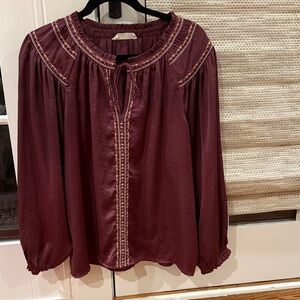 NWOT lucky brand purple silky blouse